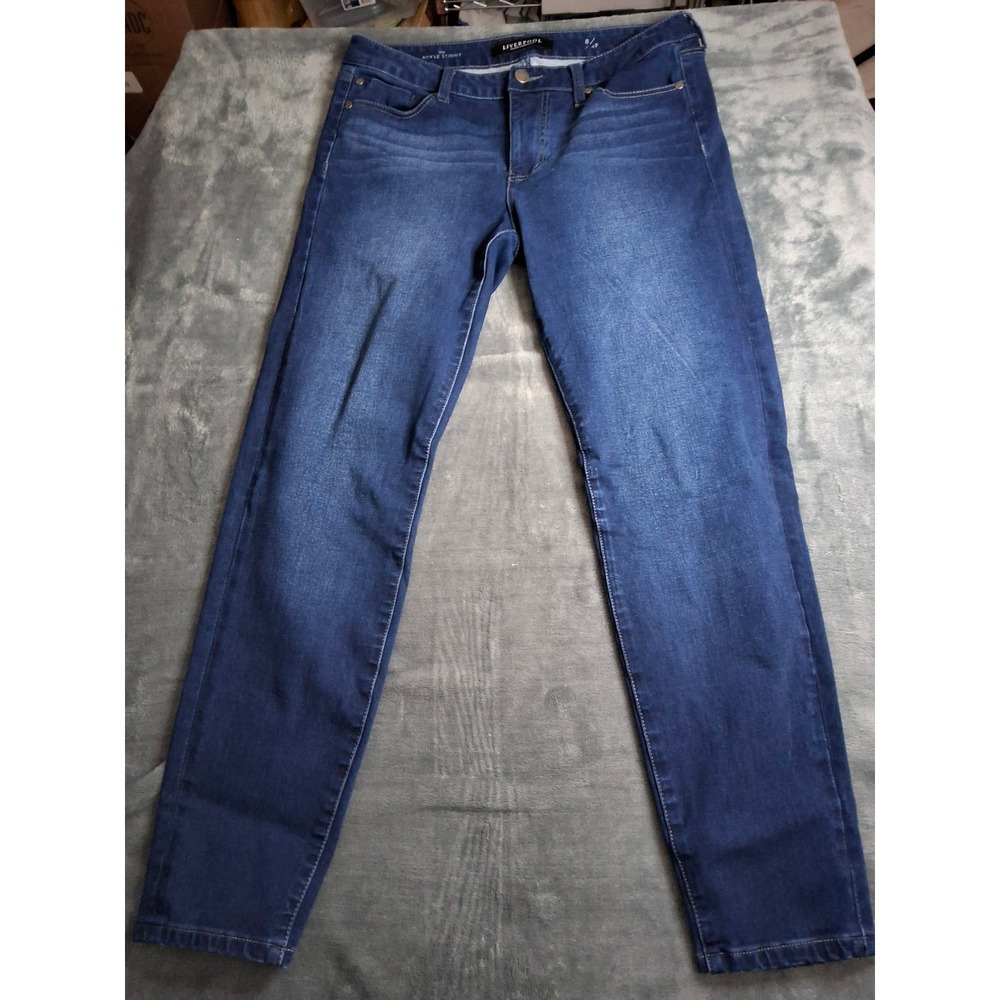 Liverpool Jeans Company Ankle Skinny Jeans Dark Wash Blue Denim Womens Size 8/29